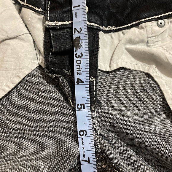 Bootleg size 25 blue jeans white thread accents - Picture 11 of 13